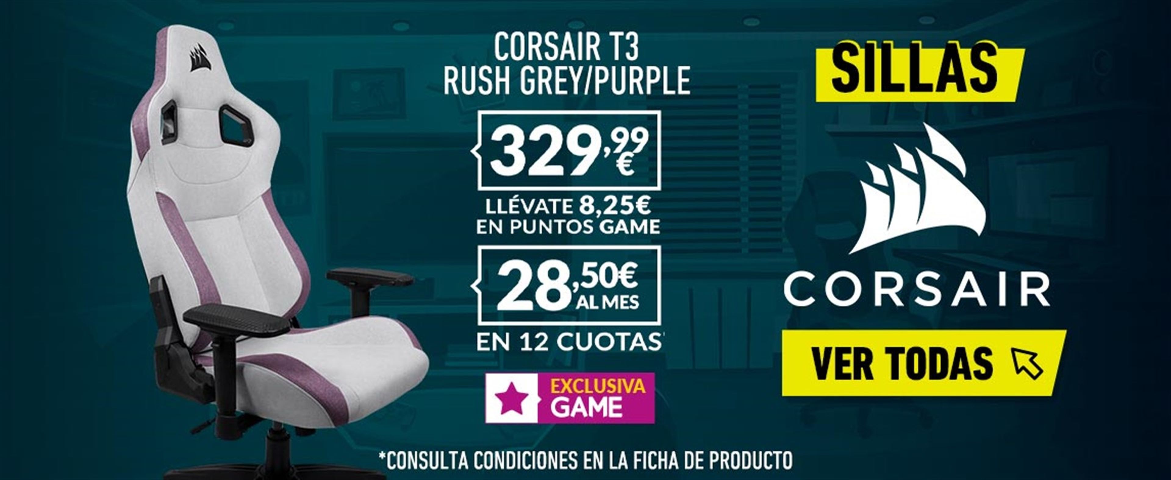 Si buscas nueva silla gaming, GAME te presenta tres exclusivas de Corsair