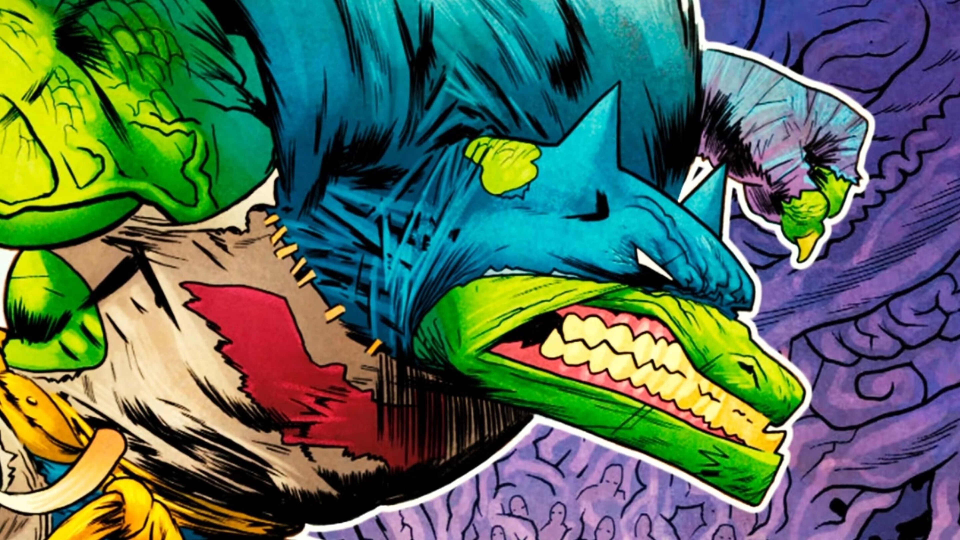 Los héroes y villanos de DC se convierten en temibles dinosaurios en The Jurassic League, la nueva película de animación producida por James Gunn