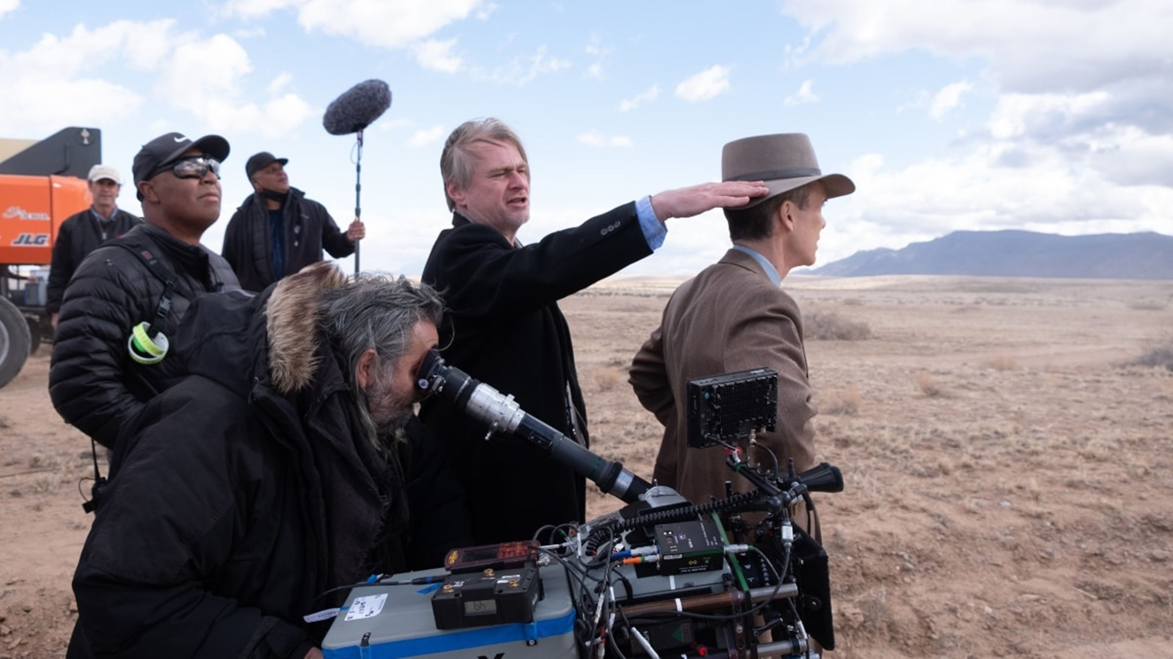 Christopher Nolan en el rodaje de Oppenheimer
