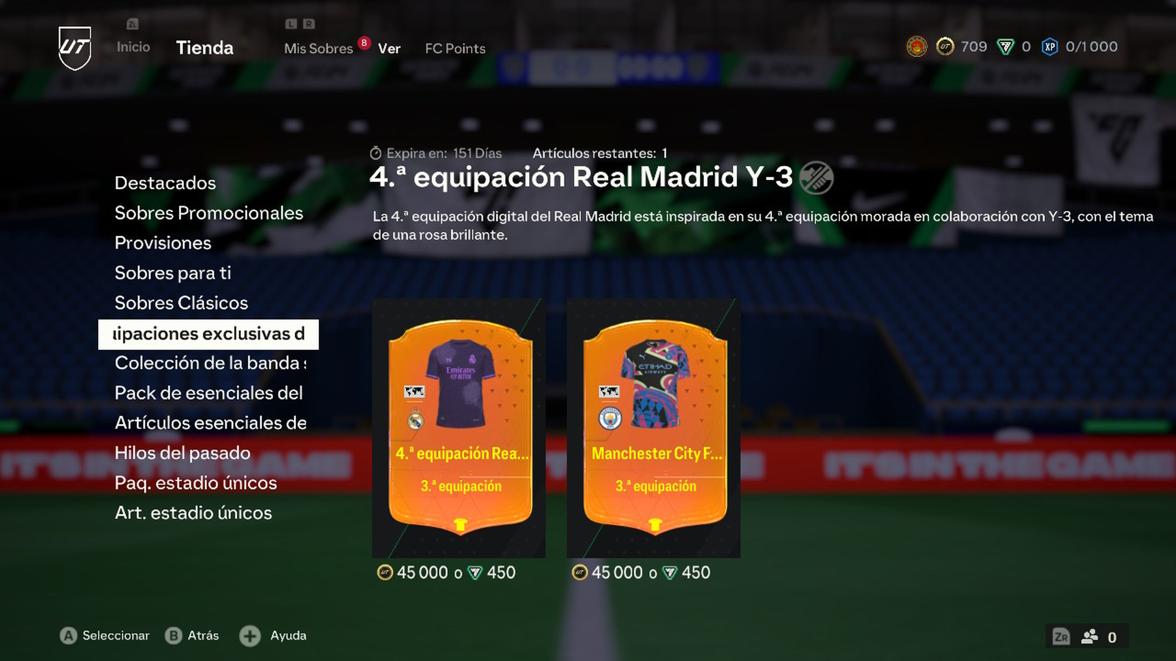 EA Sports FC 24 cuarta equipación Y-3 del Real Madrid