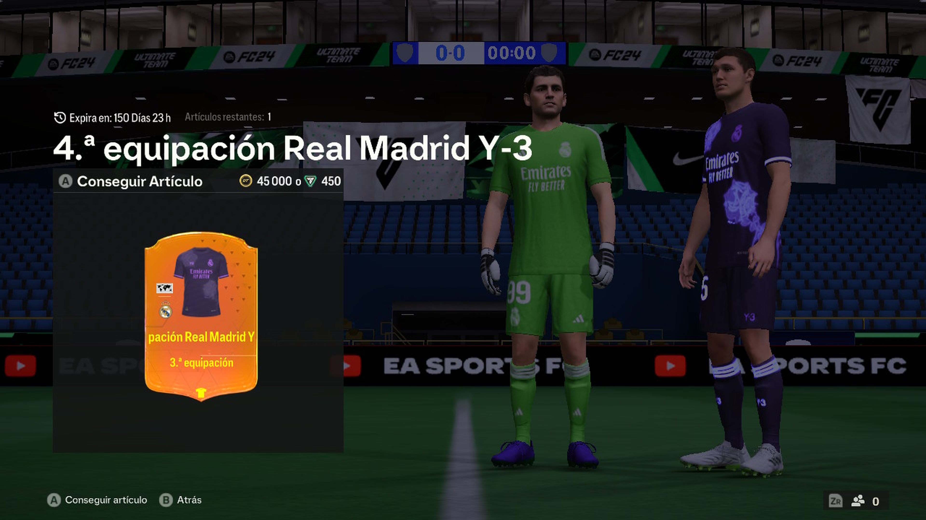 EA Sports FC 24 cuarta equipación Y-3 del Real Madrid