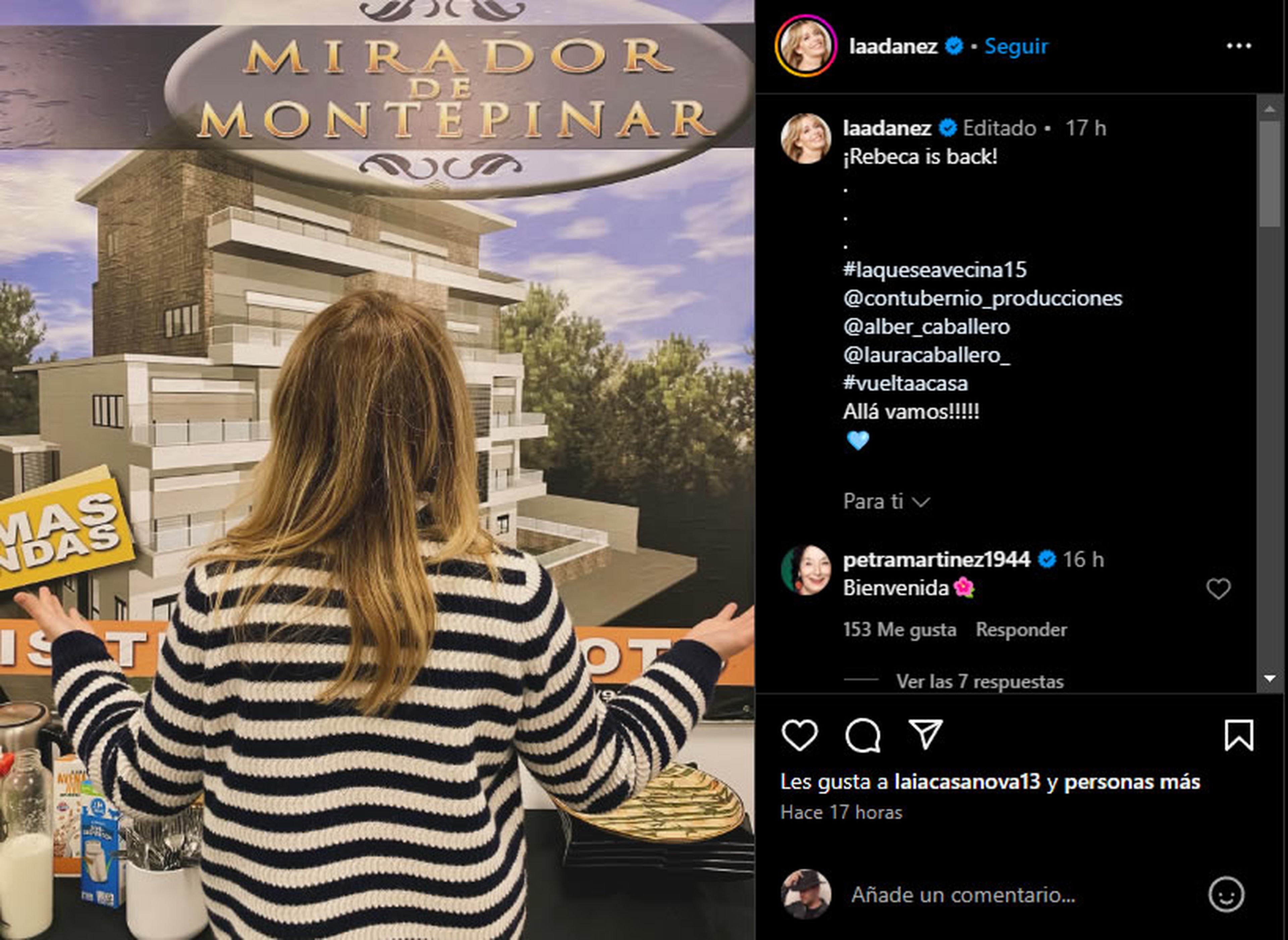 María Adánez en Instagram