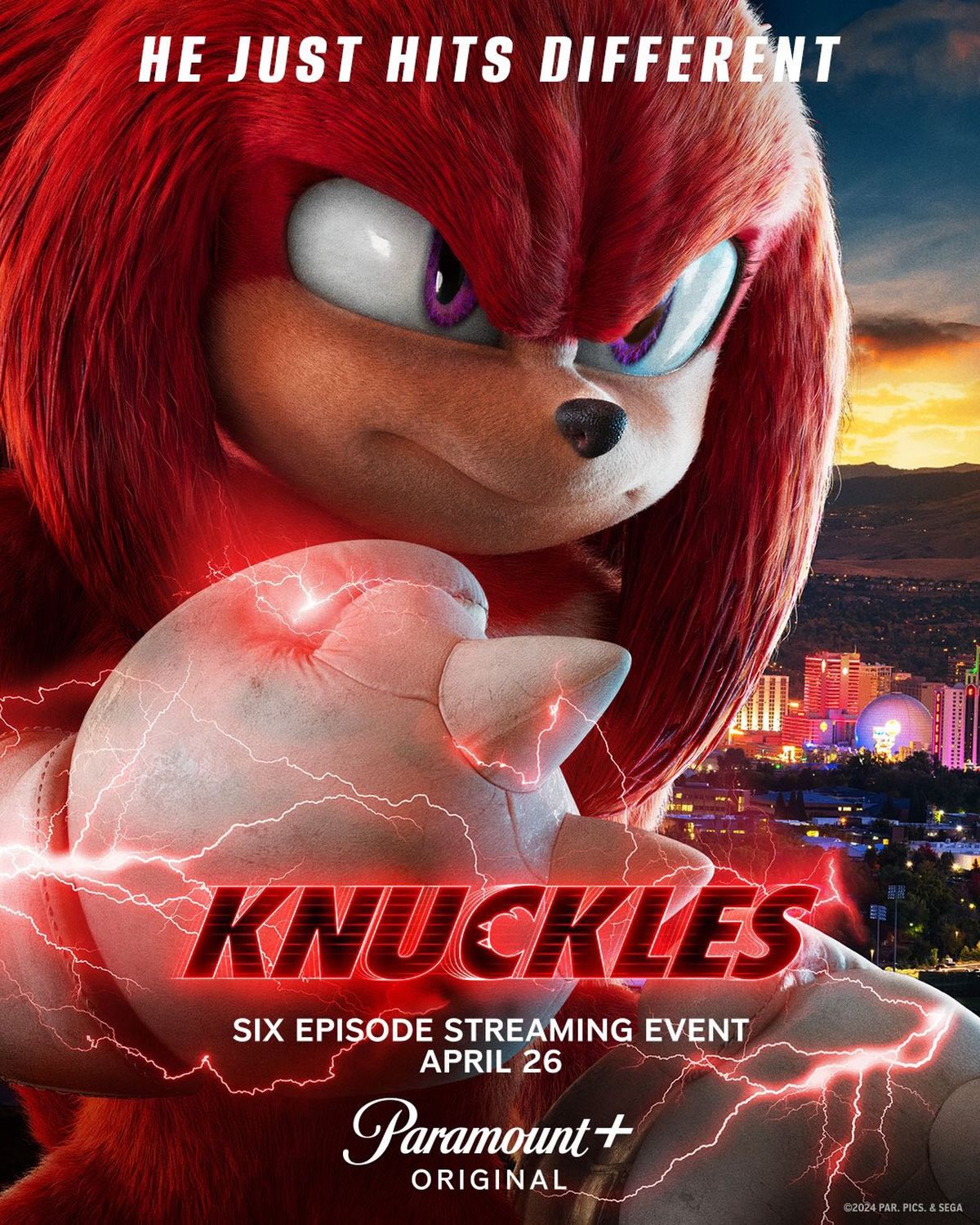 Knuckles está listo para golpear en el nuevo póster del spin-off de ...