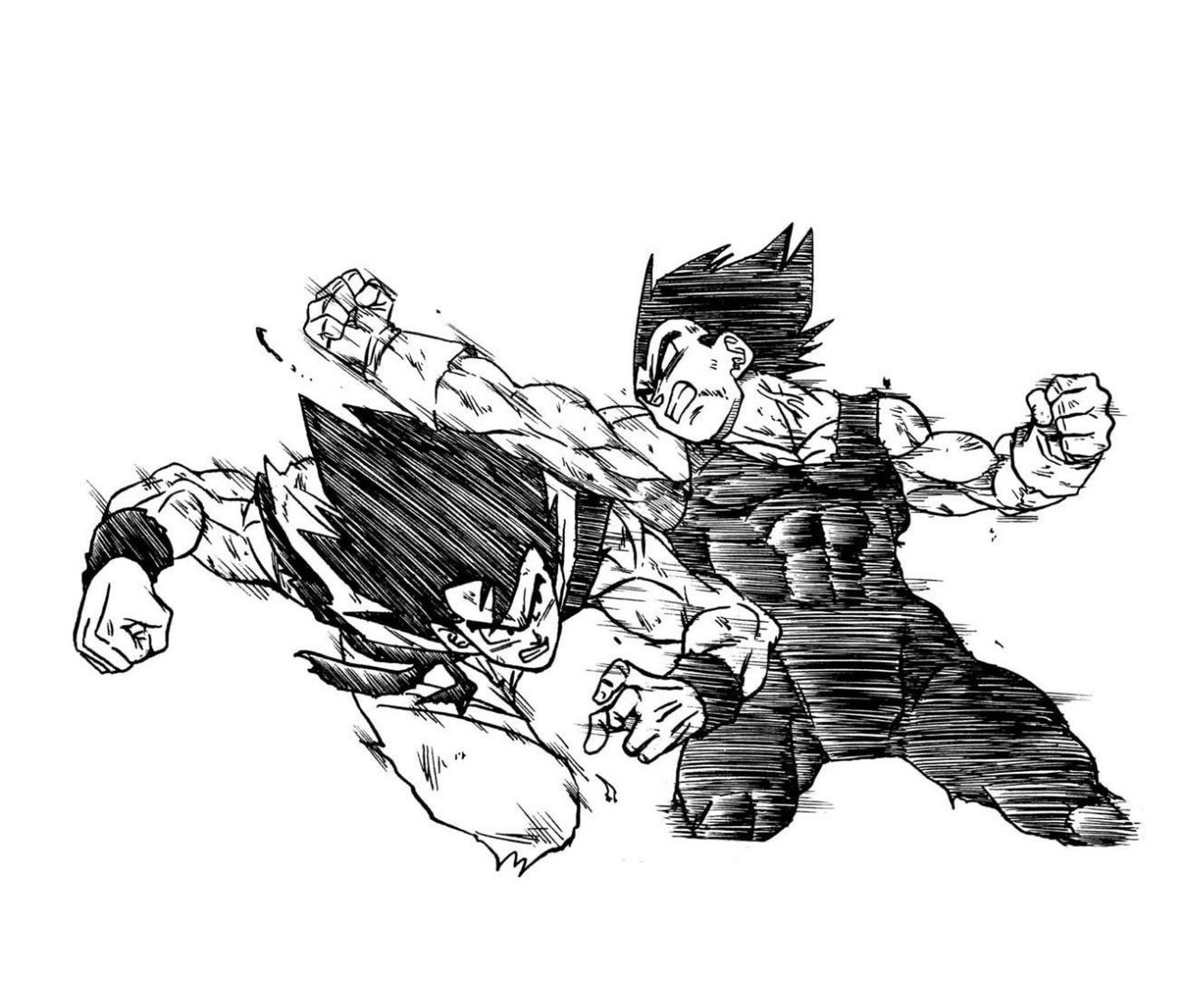 Toyotaro demuestra su calidad en Dragon Ball Super dibujando nuevas ilustraciones de Goku y Vegeta en pleno combate 
