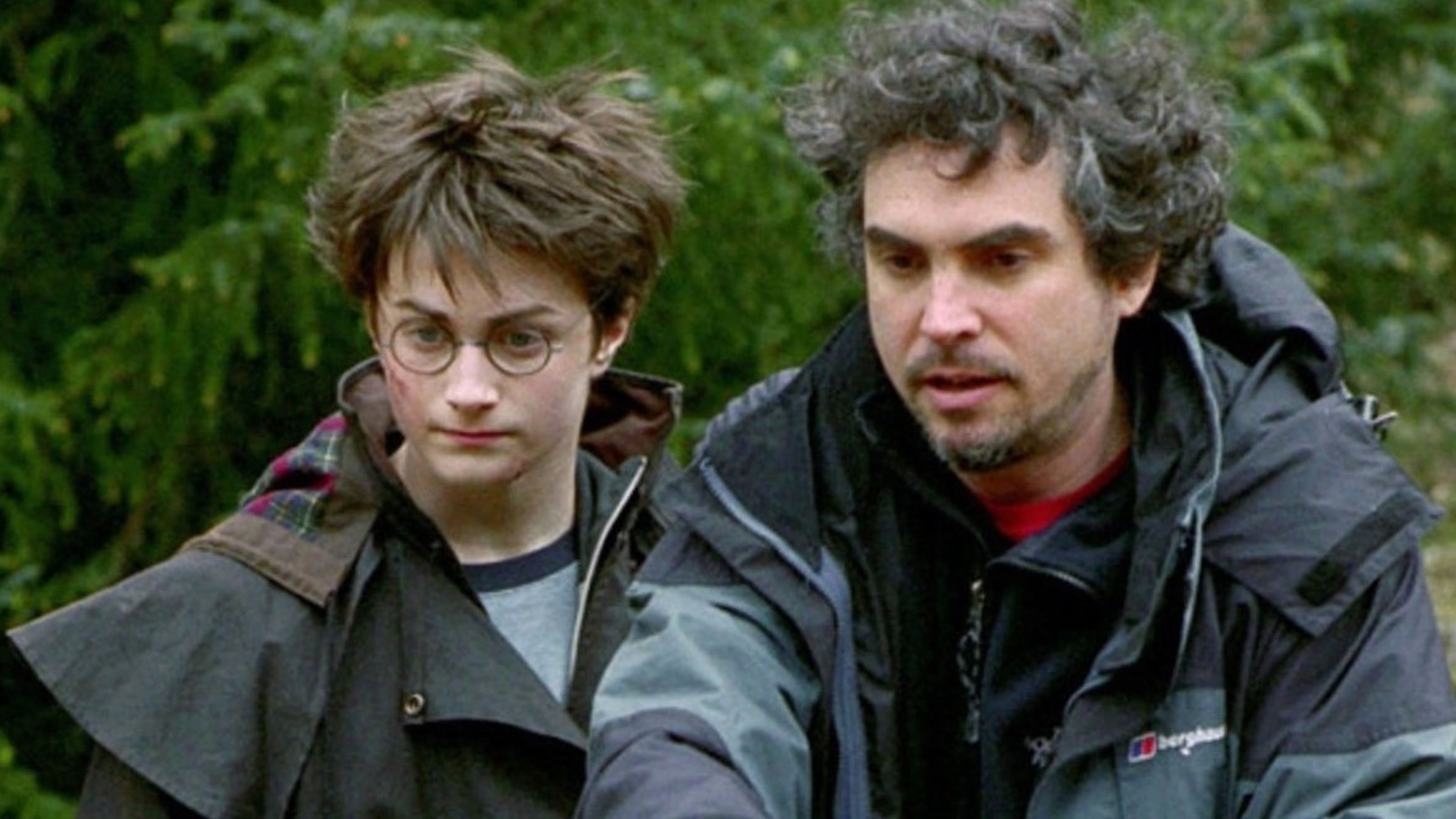 Rodaje de Harry Potter y el prisionero de Azkabán - Daniel Radcliffe y Alfonso Cuarón