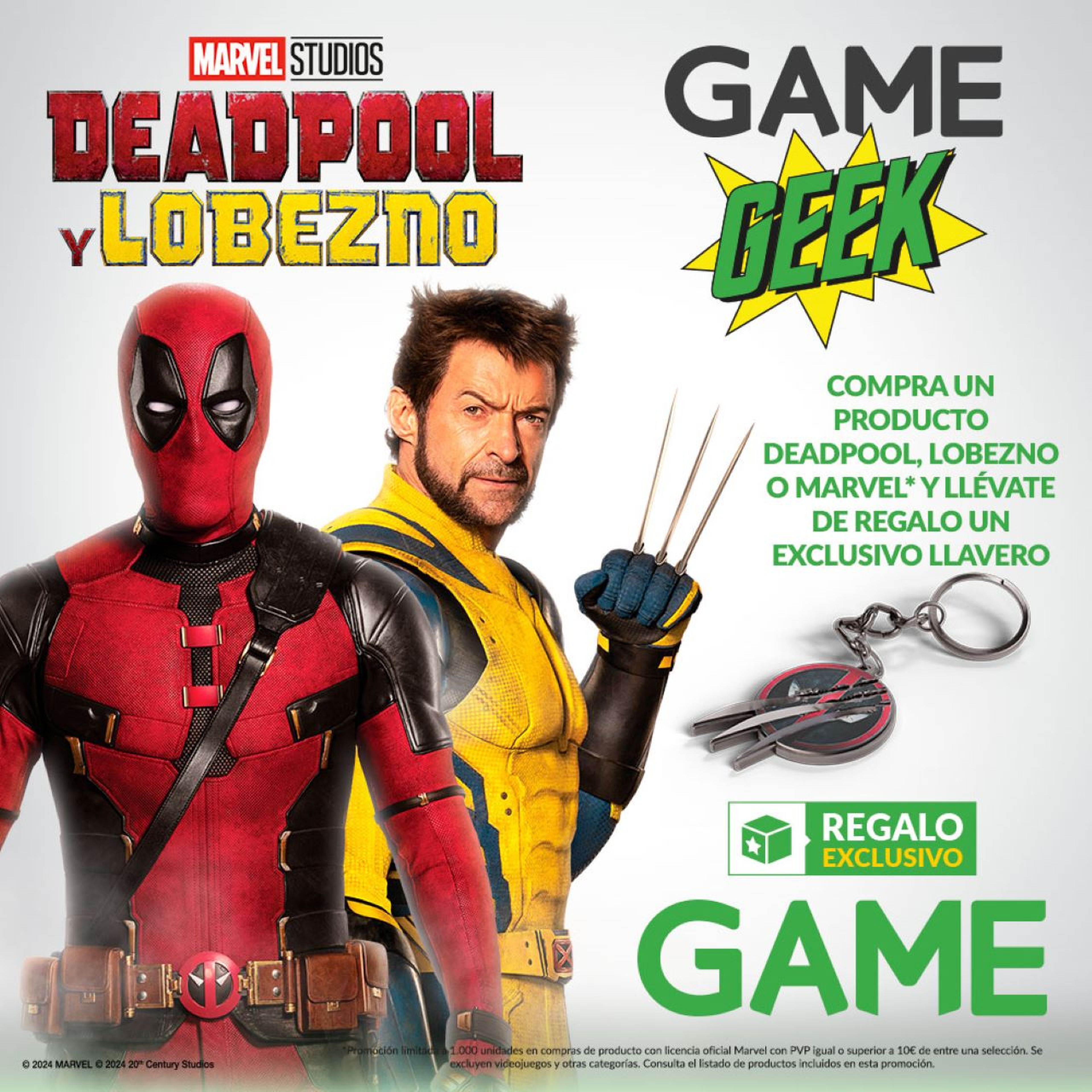 Llavero Deadpool y Lobezno en GAME