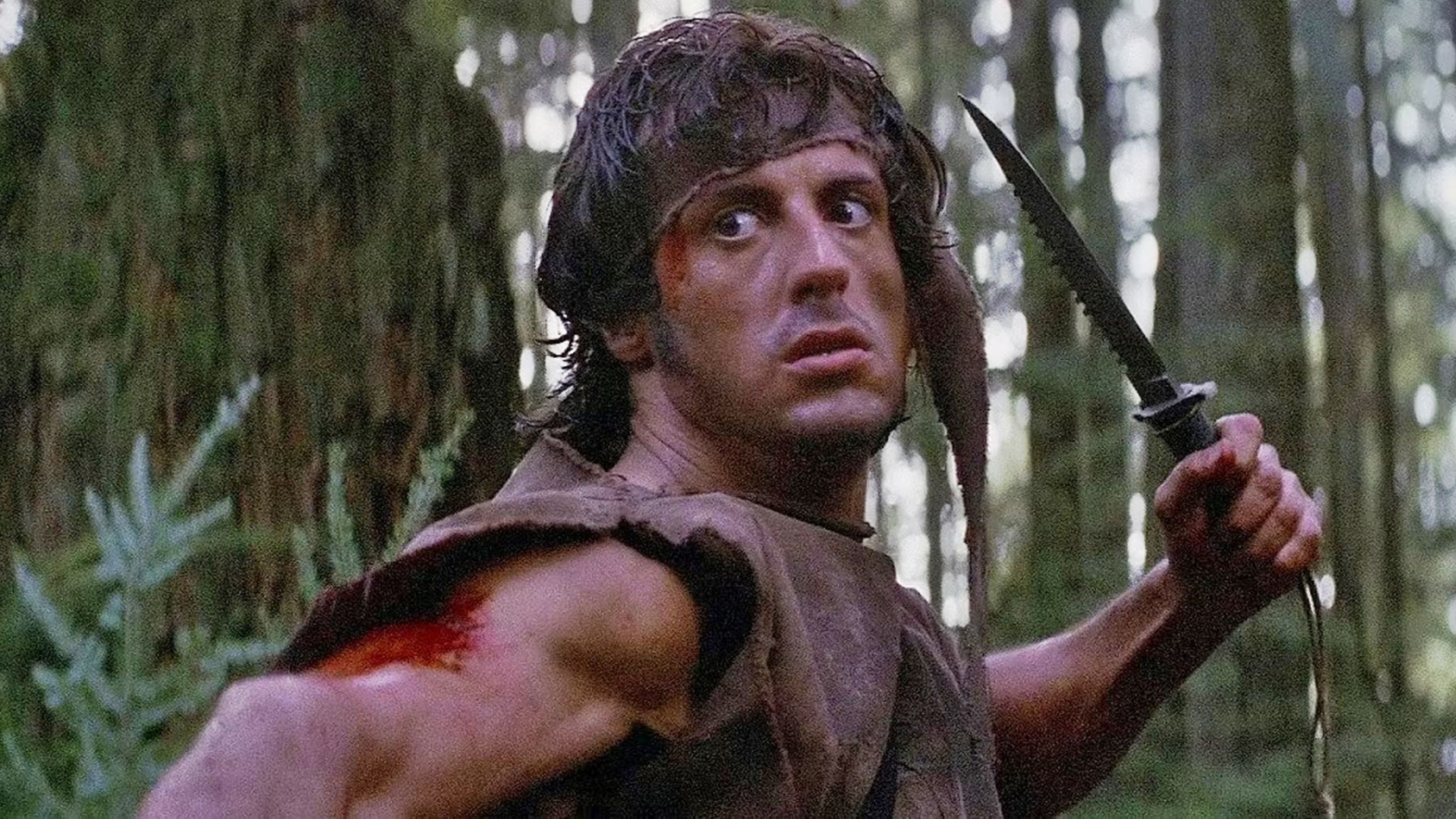 Sylvester Stallone en Rambo (Acorralado)