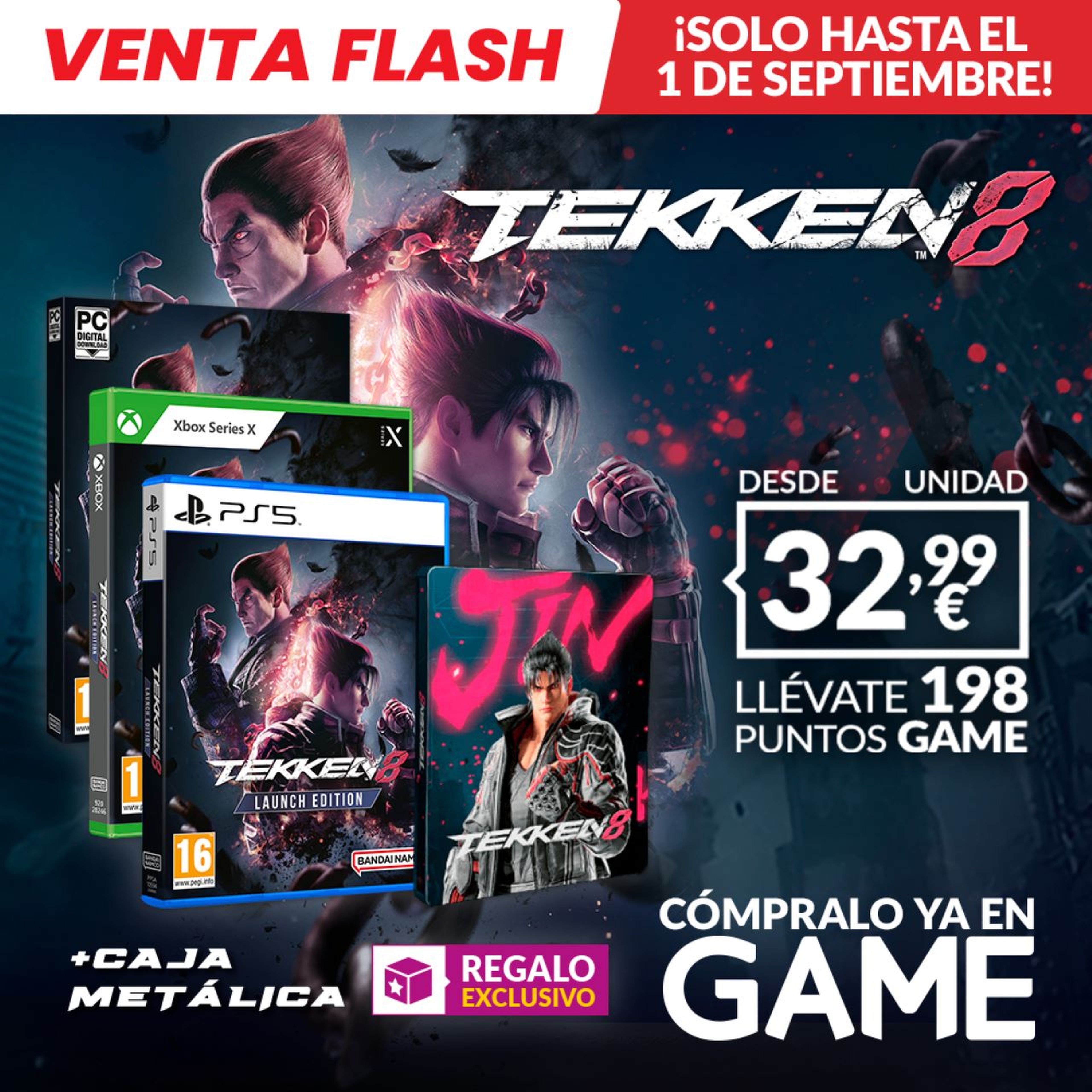 Oferta flash de Tekken 8 en GAME