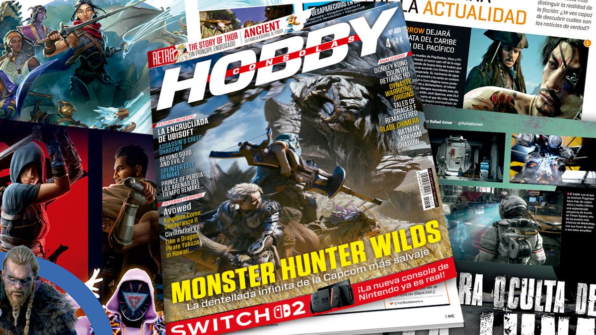 Hobby Consolas 403, a la venta con portada de Monster Hunter Wilds y reportaje de Nintendo Switch 2