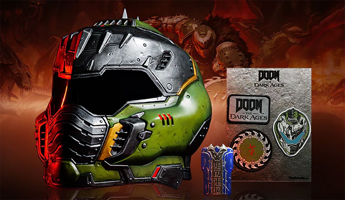 Conviértete en el protagonista de Doom: The Dark Ages con la réplica en tamaño real del casco del protagonista