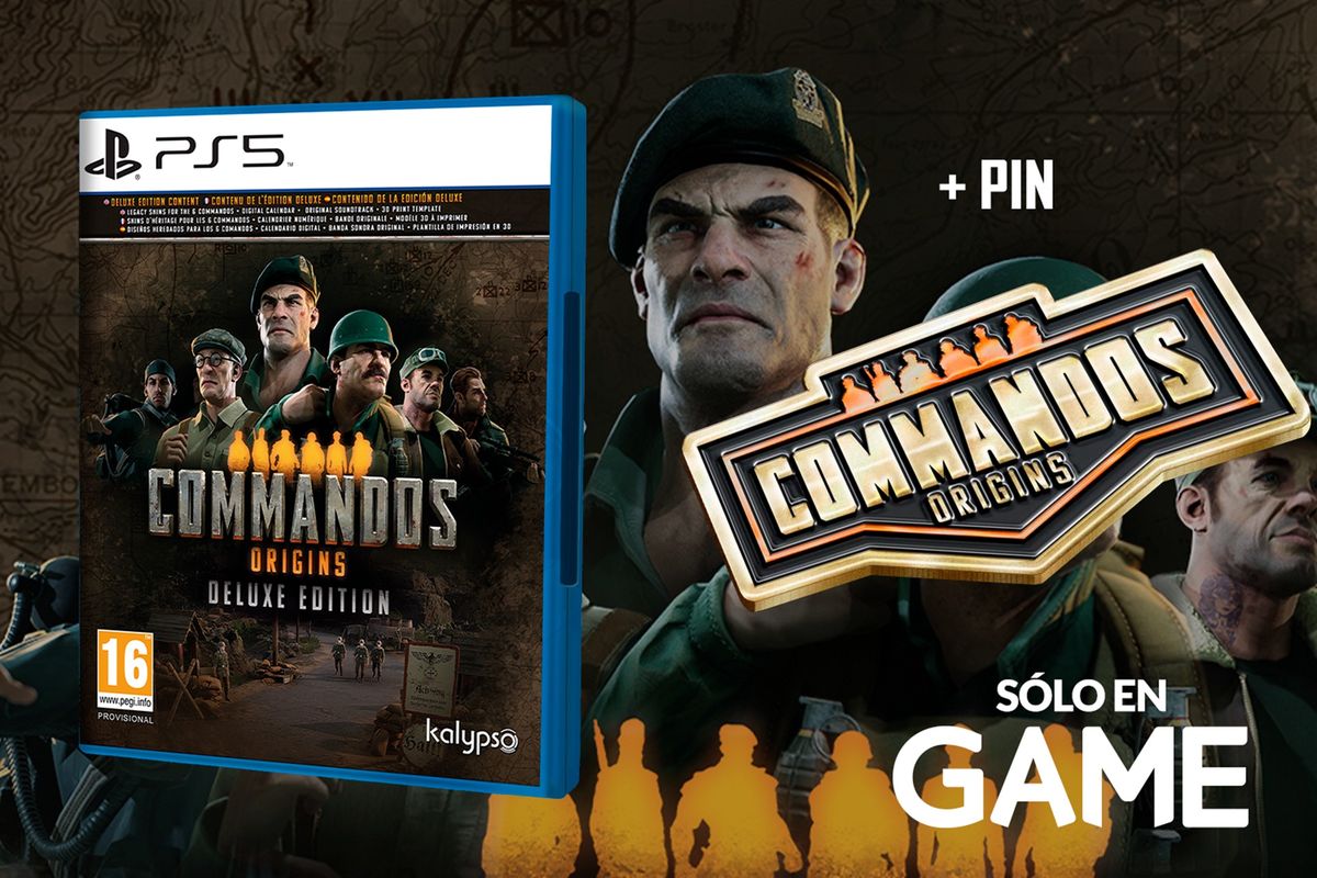 Reserva Commandos Origins y su Deluxe Edition en GAME para conseguir un pin exclusivo de regalo, ¡no te lo puedes perder!