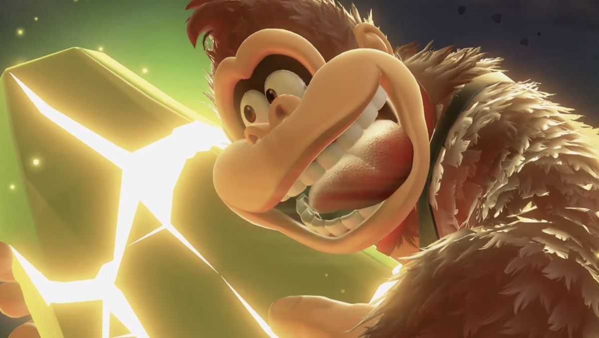 Un padre orgulloso presume de esta tarta de Donkey Kong Bananza hecha por su mujer e hijos, y la comunidad lo aplaude: ''¿te vas a comer el amiibo?''