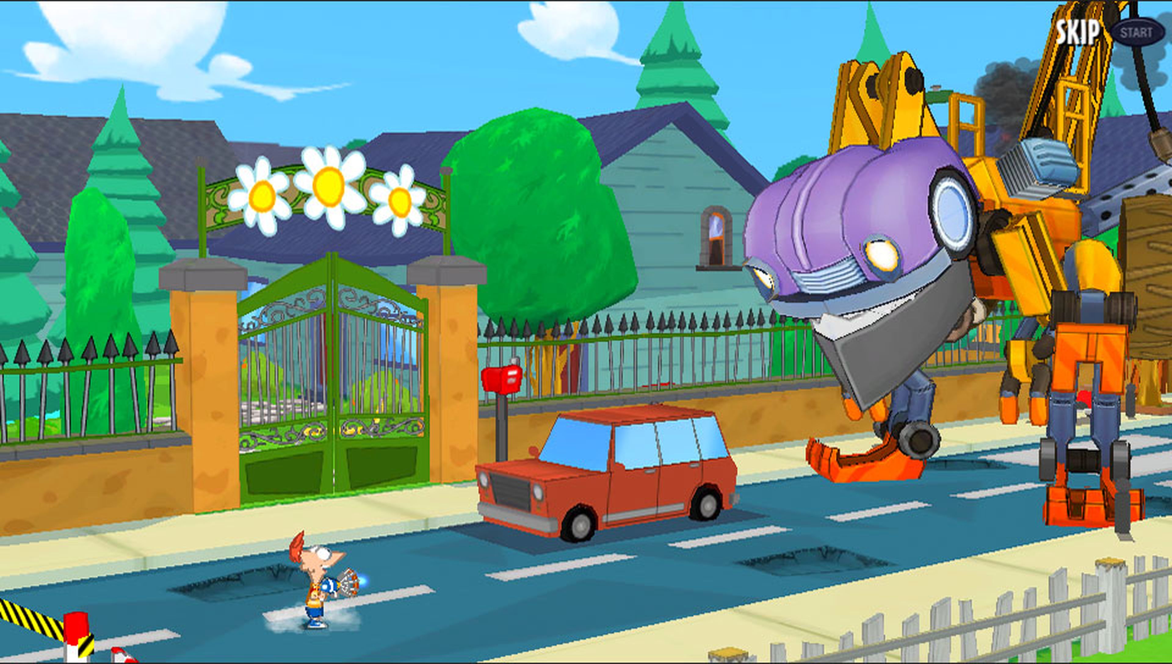La diversión en Phineas y Ferb: El Día de Doofenshmirtz está asegurada gracias a poder pilotar naves, huir de volcanes en erupción...
