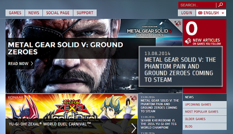 Gamescom 2014: The Phantom Pain llegará también a Steam