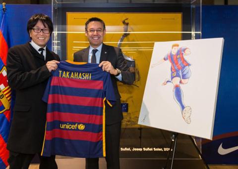 Messi dibujado por el autor de Campeones, Yoichi Takahashi