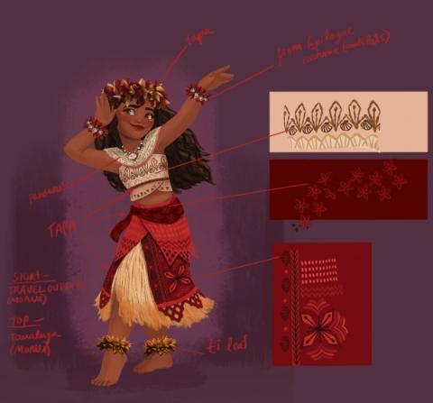 Diseño conceptual de Vaiana Vaiana Moana Arte conceptual