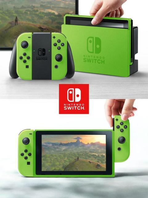 Nintendo Switch con carcasa de verde Nintendo Switch con carcasa de verde