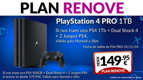 Plan renove de PS4 GAME confirmado desde 149,95€ |