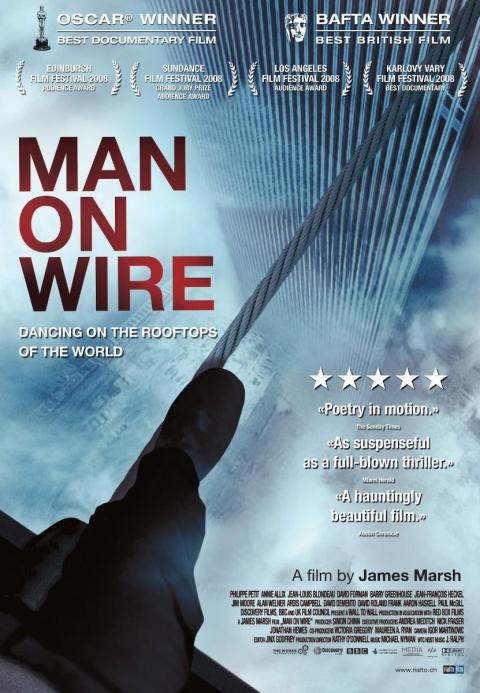 Man on Wire (2008) Las 20 mejores películas documentales de la historia del cine