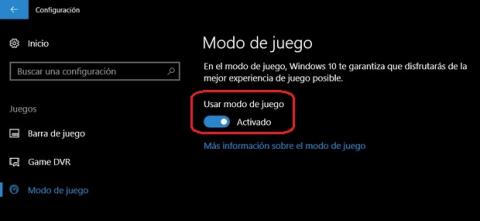 Activar Modo de Juego Cómo acelerar Windows 10