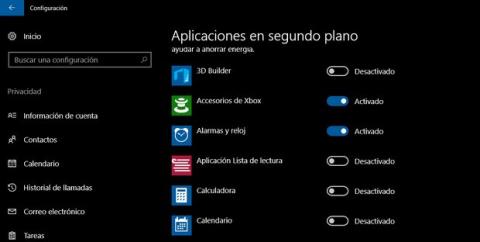 Aplicaciones en segundo plano Cómo acelerar Windows 10 para exprimir los juegos