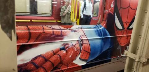 Así es el tren de Spider-Man que circula por Nueva York