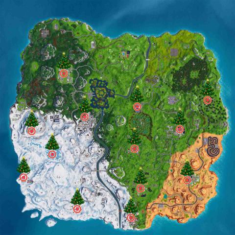 Baila delante de arboles de navidad fortnite temporada 7 mapa Baila delante de arboles de navidad fortnite temporada 7 mapa