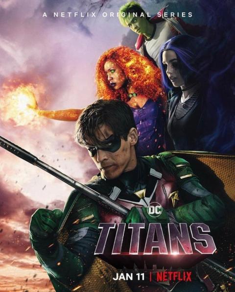 Póster de Titans de DC Universe Póster de la llegada de Titans a Netflix