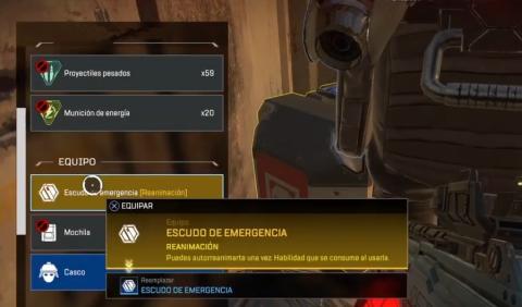 Escudo de emergencia Apex Legends Escudo de emergencia Apex Legends