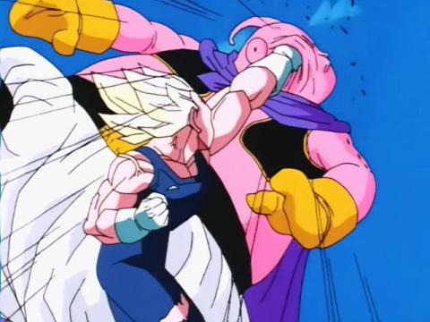 Los 10 mejores combates de Dragon Ball Majin Vegeta VS Majin Buu