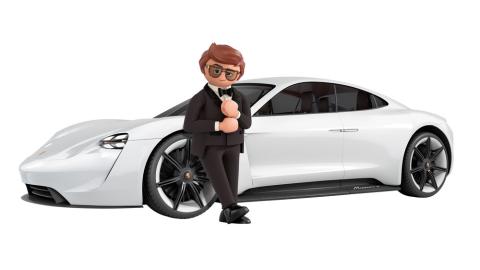 'Playmobil: la película': Rex Dasher conduce el Porsche Mission E 'Playmobil: la película': Rex Dasher conduce el Porsche Mission E