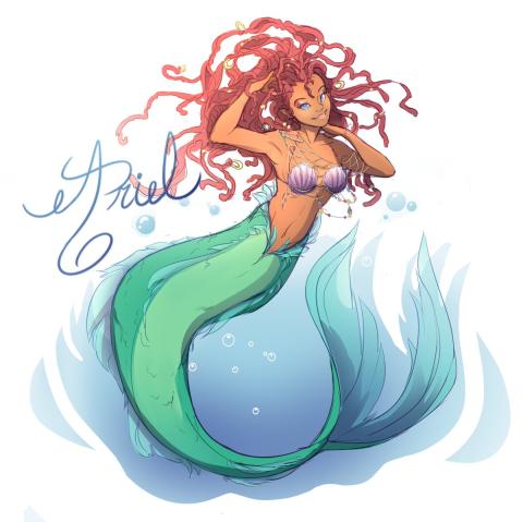 La Sirenita: fanart de Halle Bailey 01 La Sirenita: fanart de Halle Bailey 01