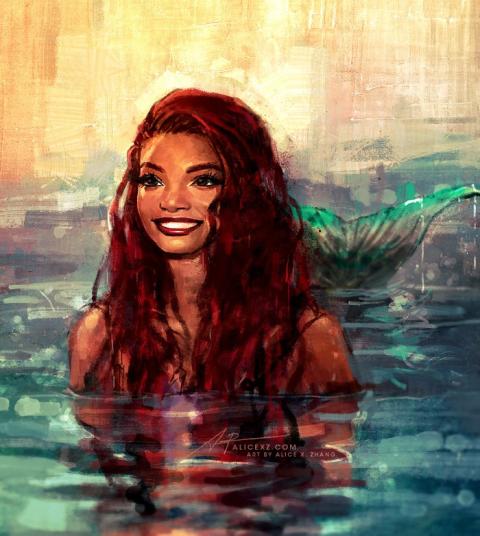 La Sirenita: fanart de Halle Bailey 02 La Sirenita: fanart de Halle Bailey 02