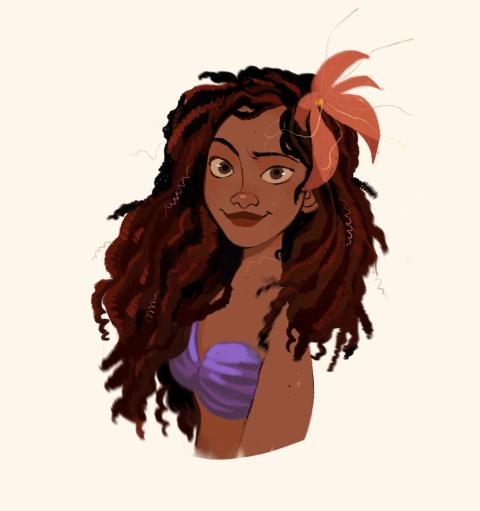 La Sirenita: fanart de Halle Bailey 03 La Sirenita: fanart de Halle Bailey 03