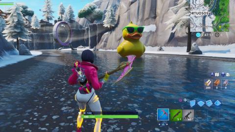 Visita una sombrilla de playa gigante y un pato de goma Fortnite Visita una sombrilla de playa gigante y un pato de goma Fortnite