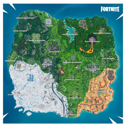 Fortnite temporada 10 mapa Fortnite temporada X mapa