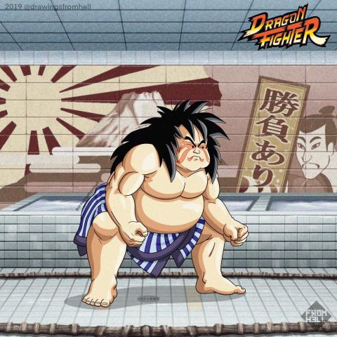 Dragon Ball con los diseños de Street Fighter Dragon Ball con los diseños de Street Fighter