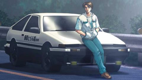 Takumi y su Toyota AE86 Hachiroku, personaje principal de Inital D.