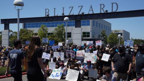 Activision Blizzard huelga manifestacion