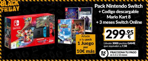 Ofertas en Nintendo Switch de Black Friday en GAME: packs juegos con descuento y accesorios a precio reducido Hobbyconsolas
