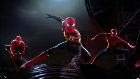 Tobey Maguire, Andrew Garfield y Tom Holland en Spider-Man No Way Home