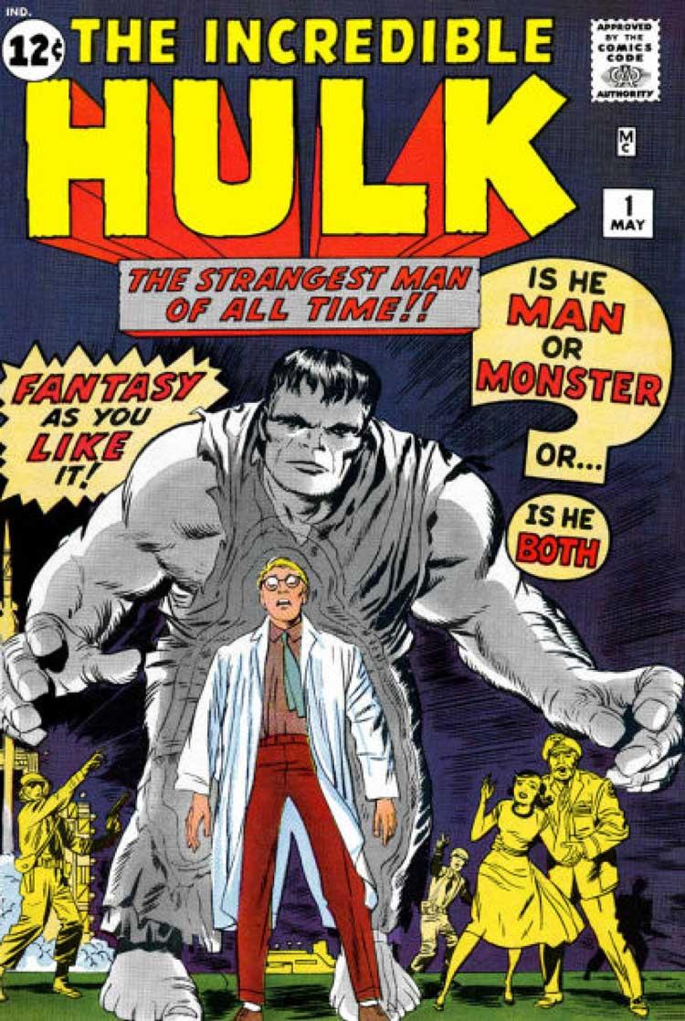 2. Originalmente fue gris Hulk - 25 curiosidades sobre el Gigante Esmeralda de Marvel