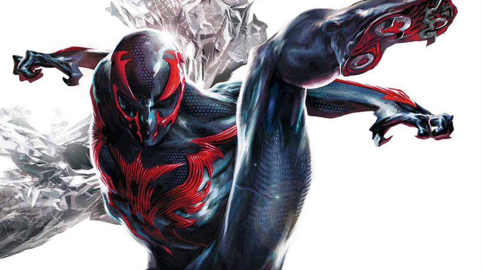 4. Spider-man 2099 (Versión clásica) Spider-man: Los 10 mejores trajes del Hombre Araña de Marvel
