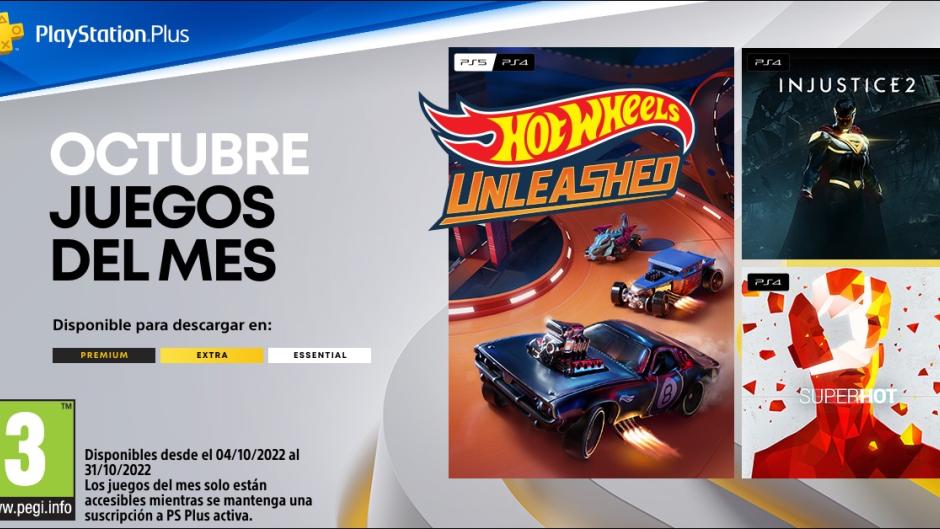 Juegos PS Essential gratis de octubre 2022: Hot Wheels Unleashed, Injustice 2 y llegan a PS5 y PS4 | Hobbyconsolas