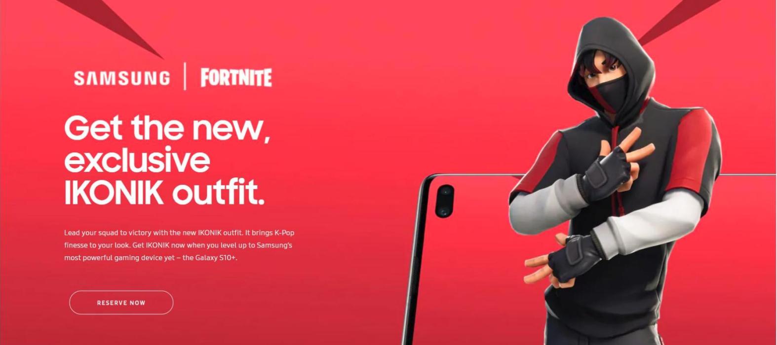 Así es la skin IKONIK de Fortnite, exclusiva de los Galaxy S10