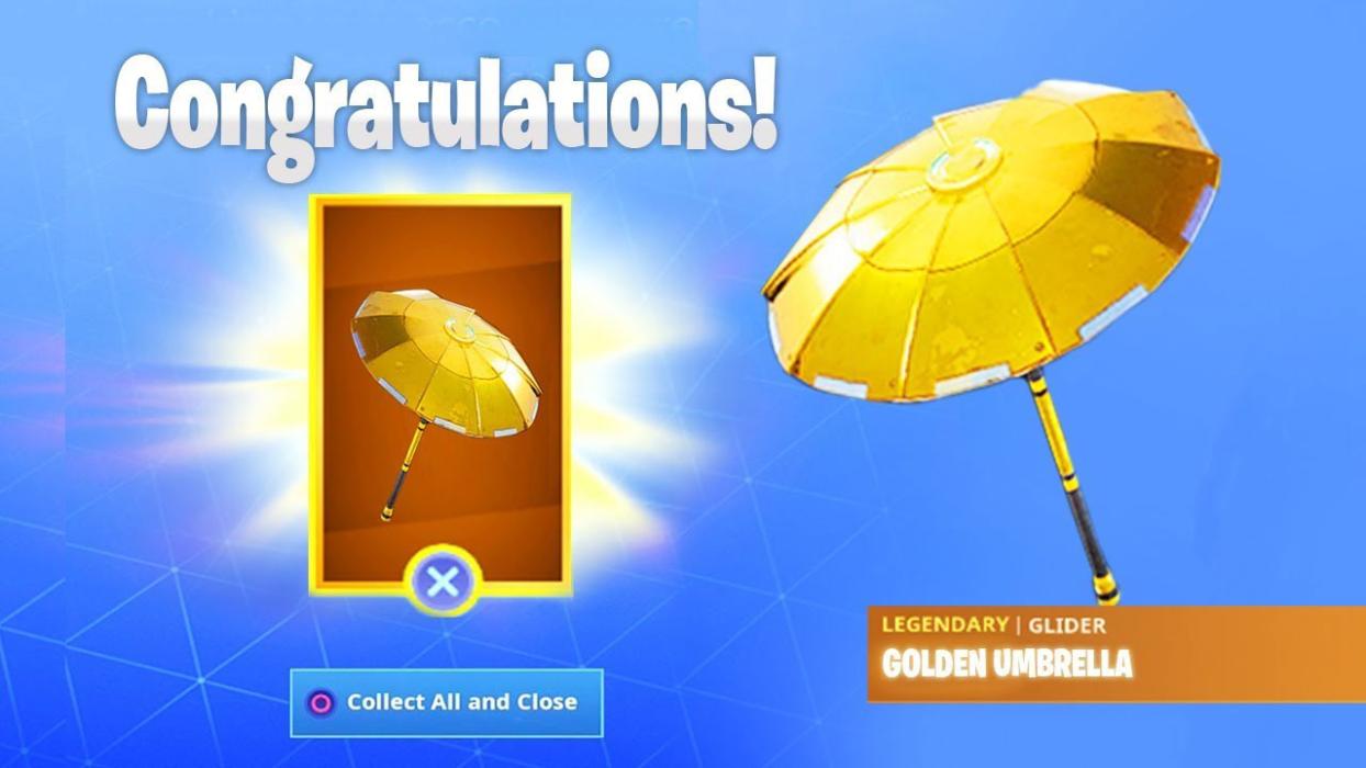 Paraguas 100 victorias fortnite clearance